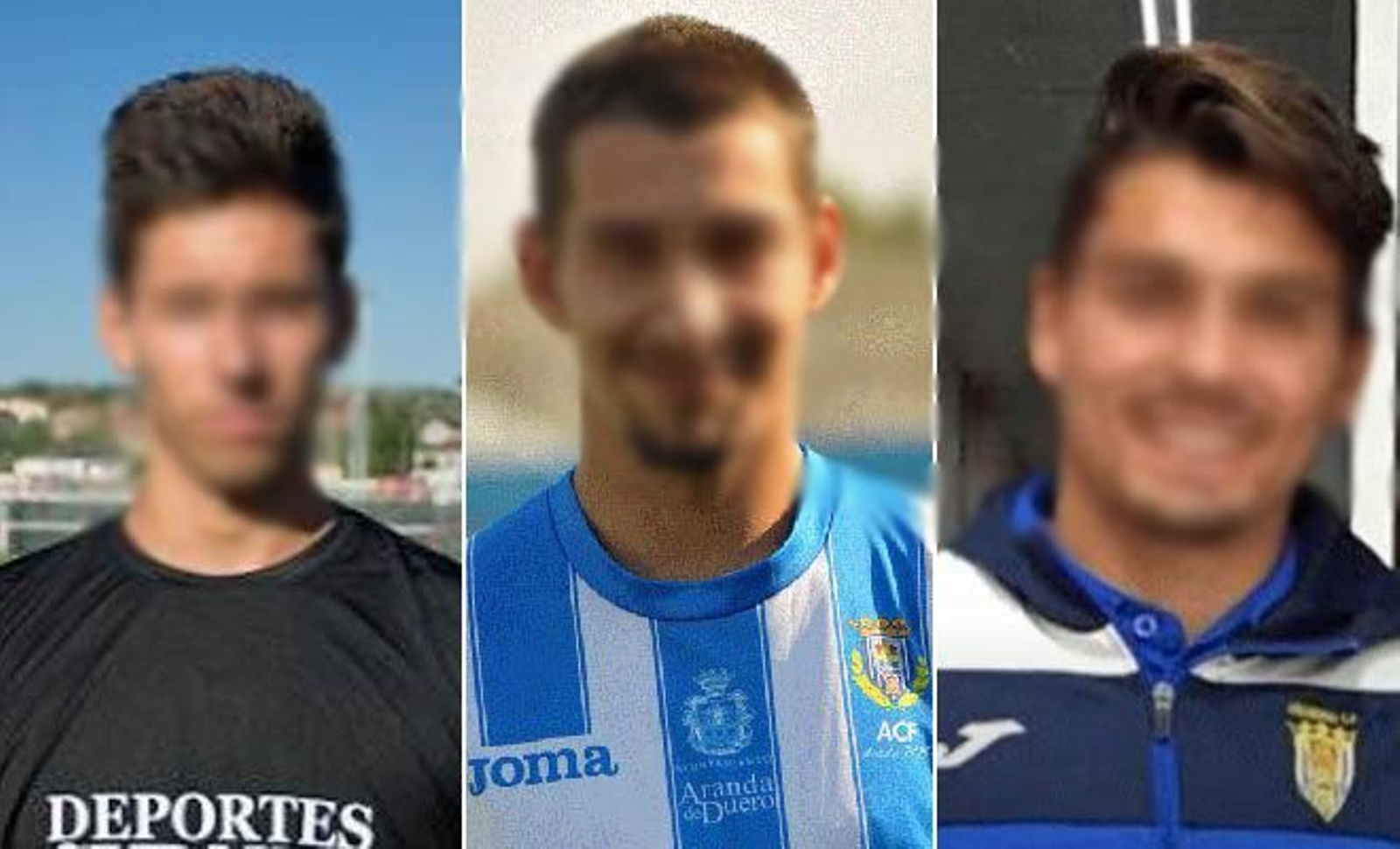 Los tres jugadores procesados.