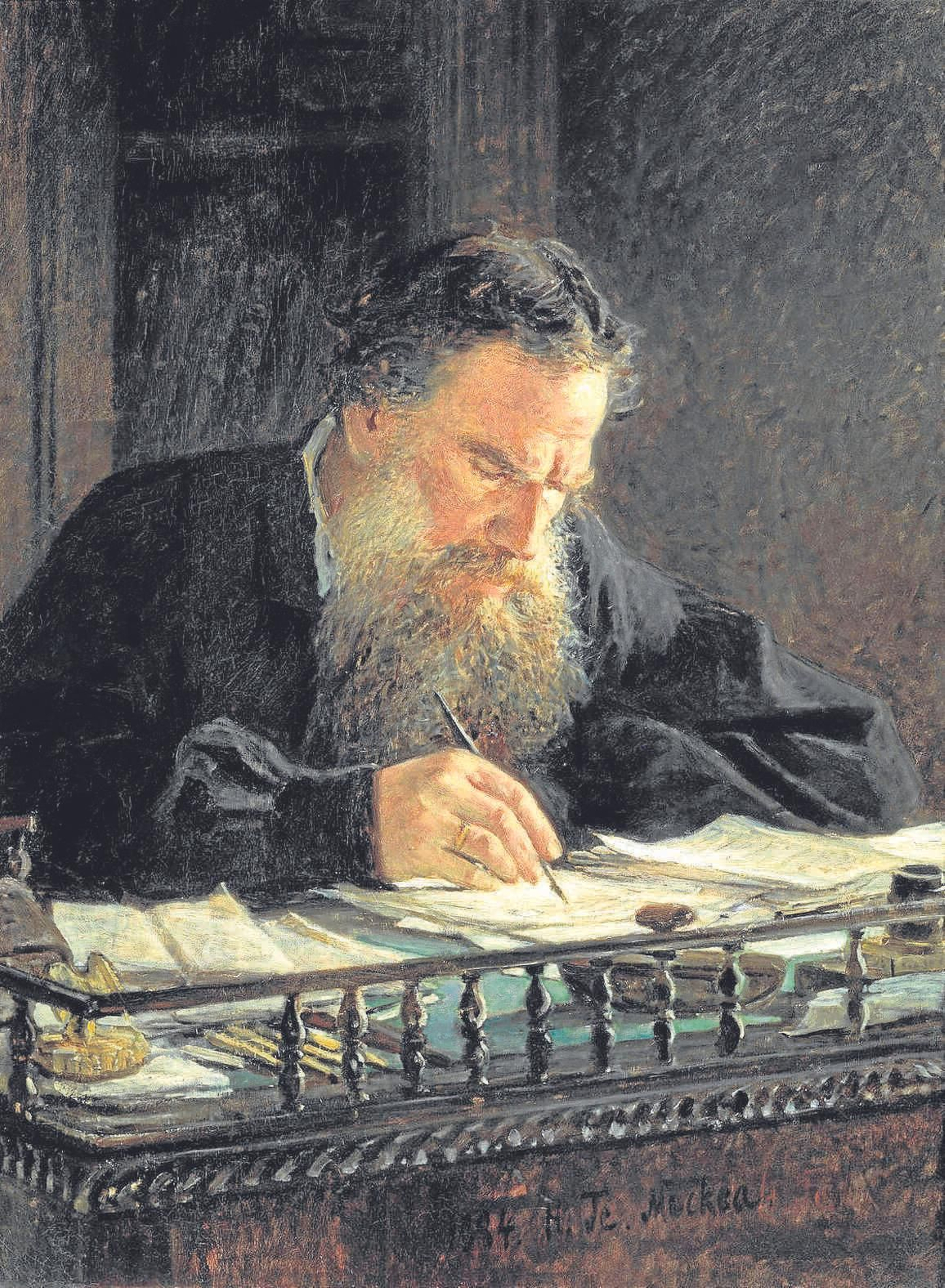 'Retrato de León Tolstoi' (1884), de Nikolai Ge.