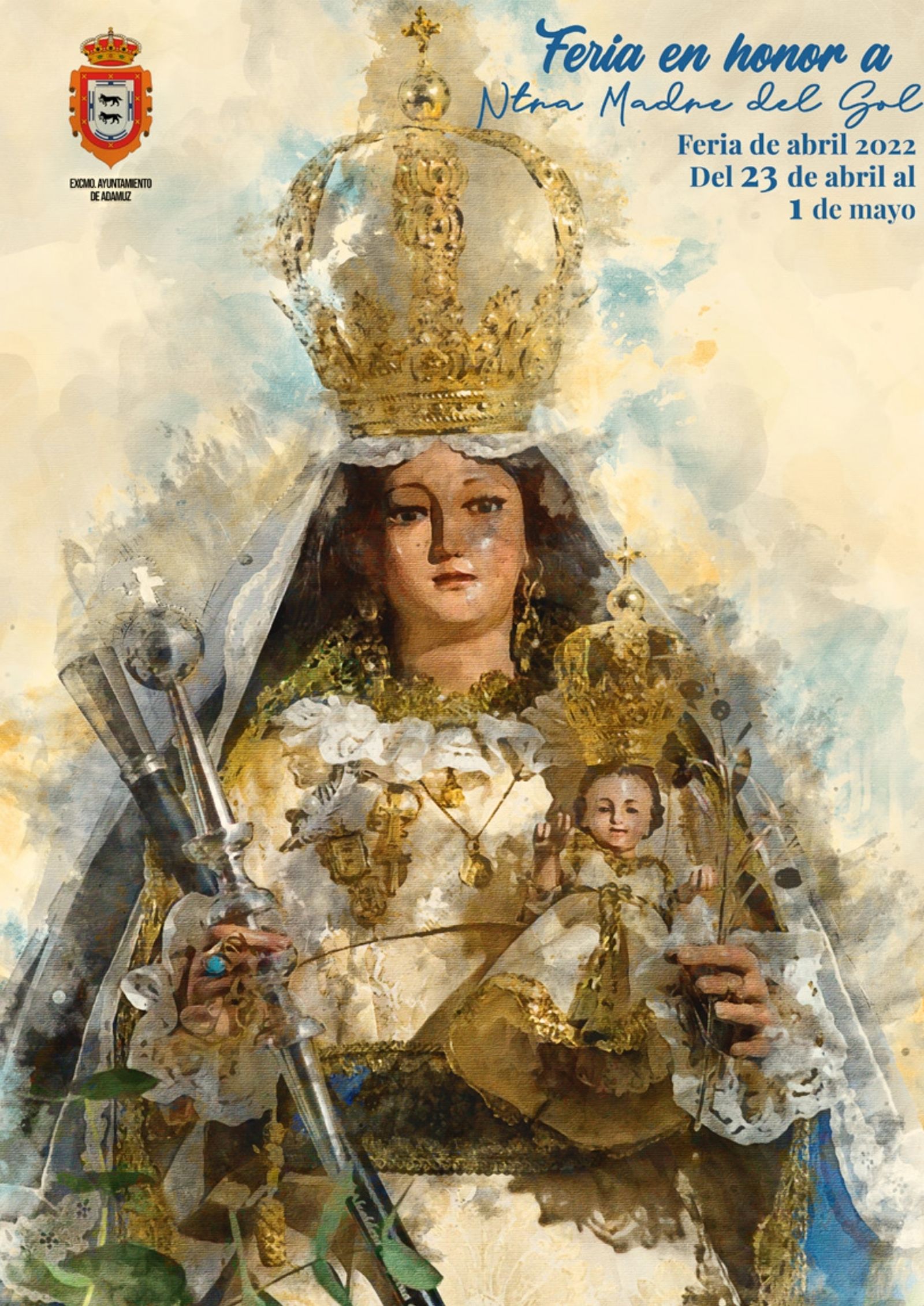 La Feria en honor a la patrona de Adamuz arranca tradicionalmente con la procesión por las calles del pueblo