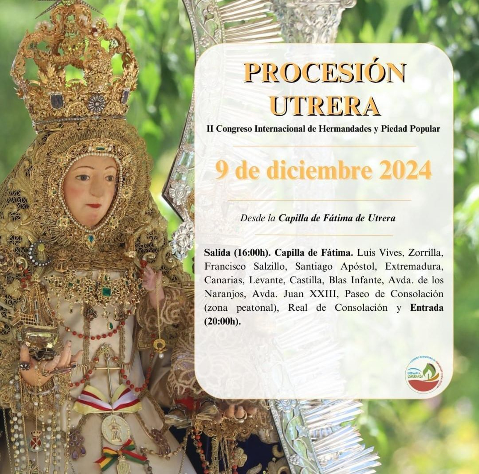 Horarios e itinerarios del día 9 de diciembre en Utrera