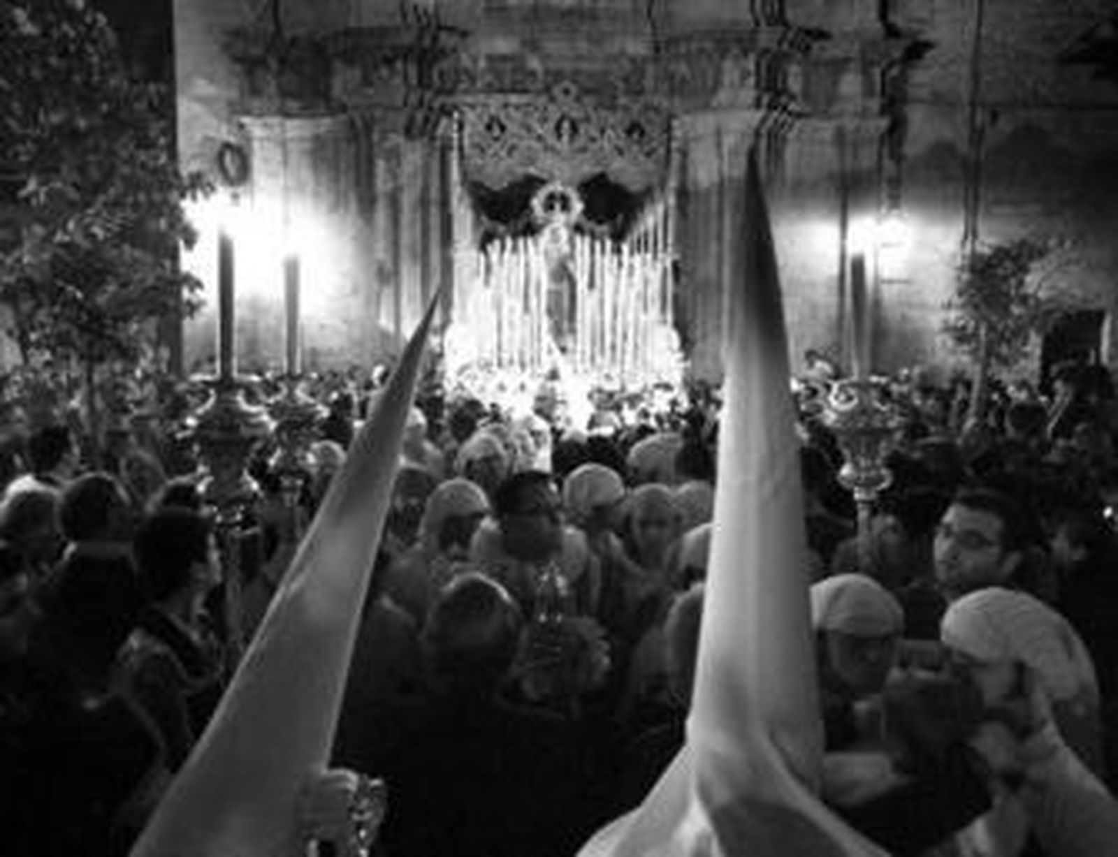 Salida del paso de la Virgen de la Candelaria el pasado Domingo de Ramos.