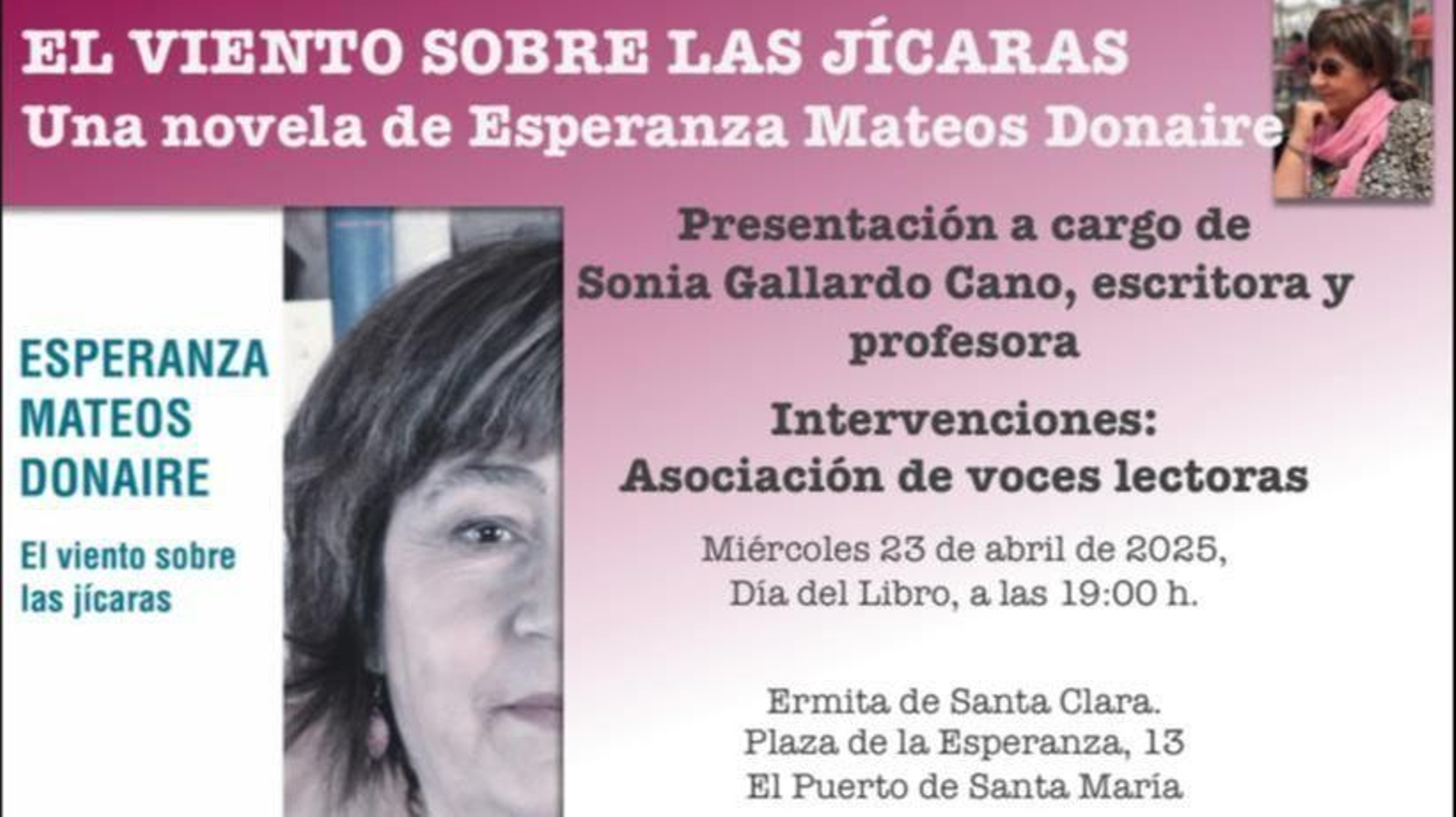 El libro se presentará en la Ermita de Santa Clara.