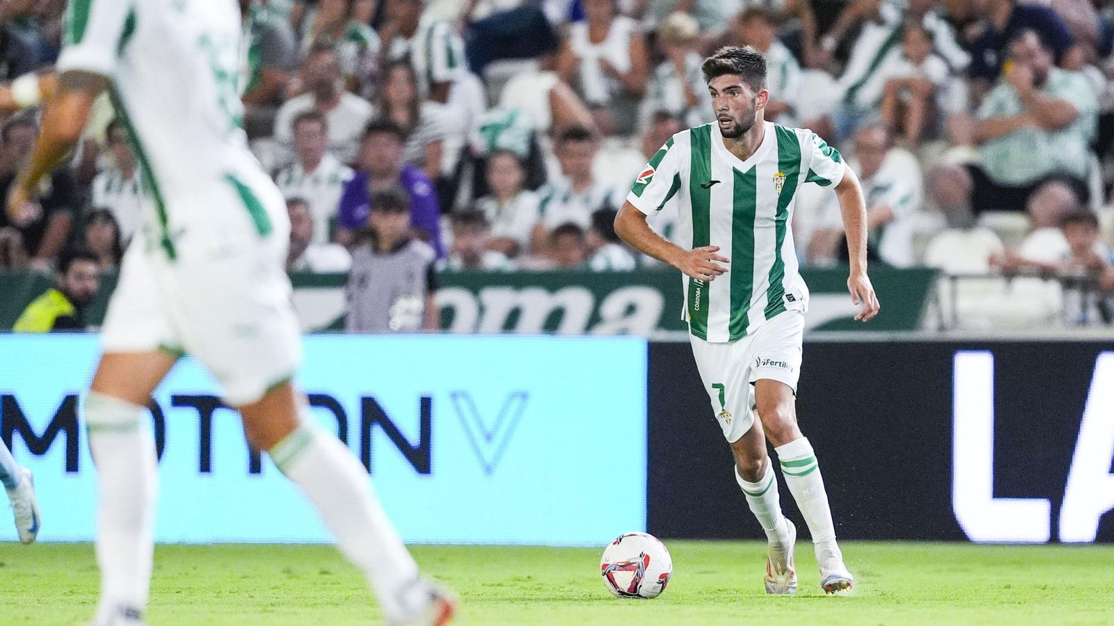 Théo Zidane, en un partido del Córdoba CF en El Arcángel.