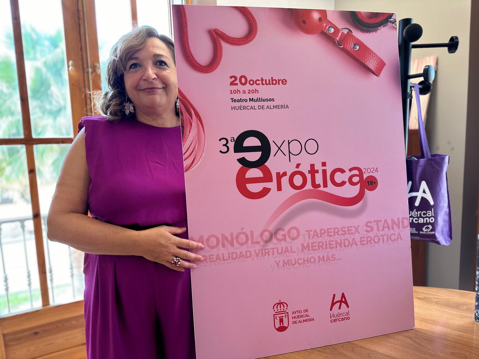 Puri Matas, concejala de Igualdad de Huércal de Almería, ha presentado Expoerótica.