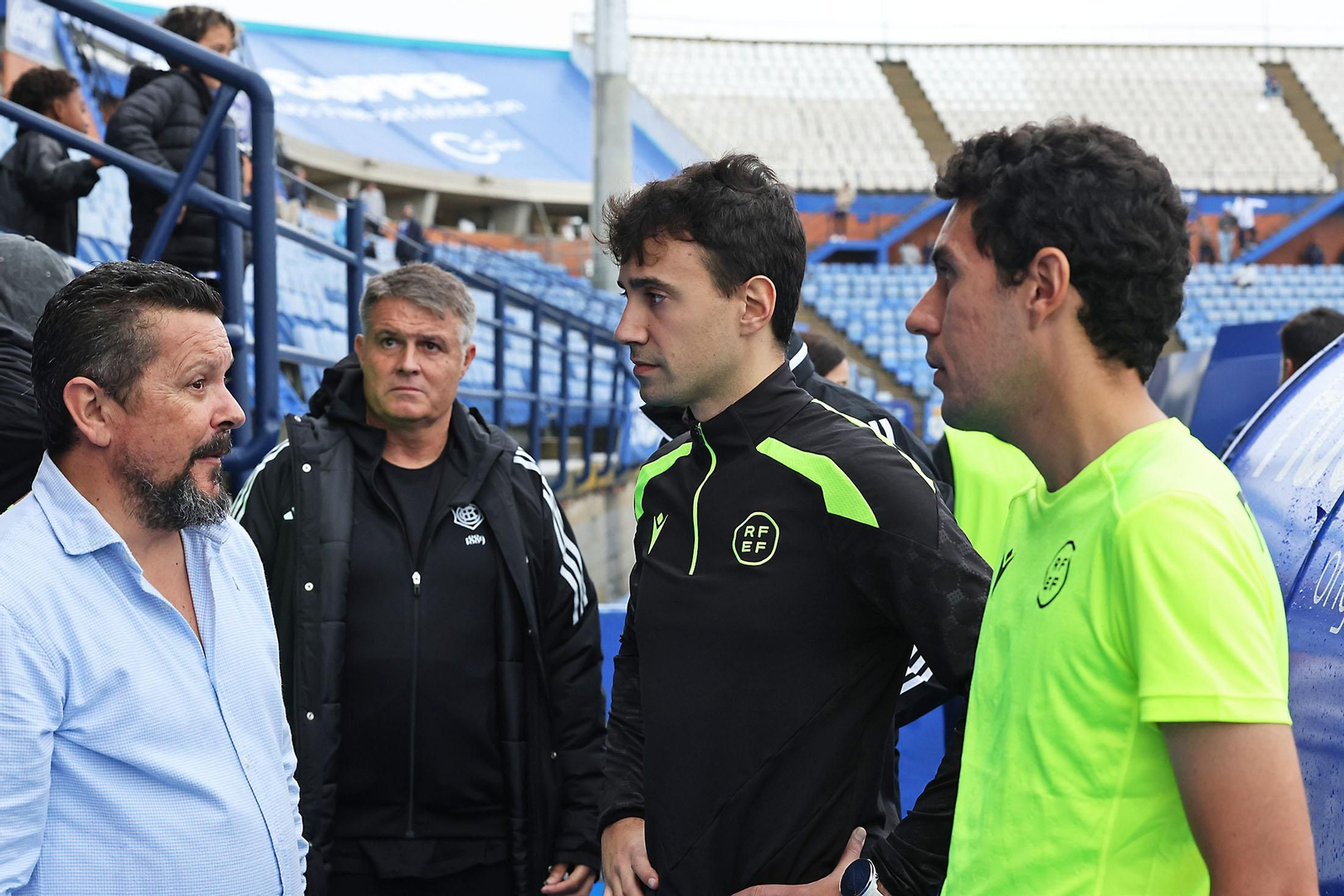 La suspensión del Recreativo de Huelva - UCAM Murcia en imágenes