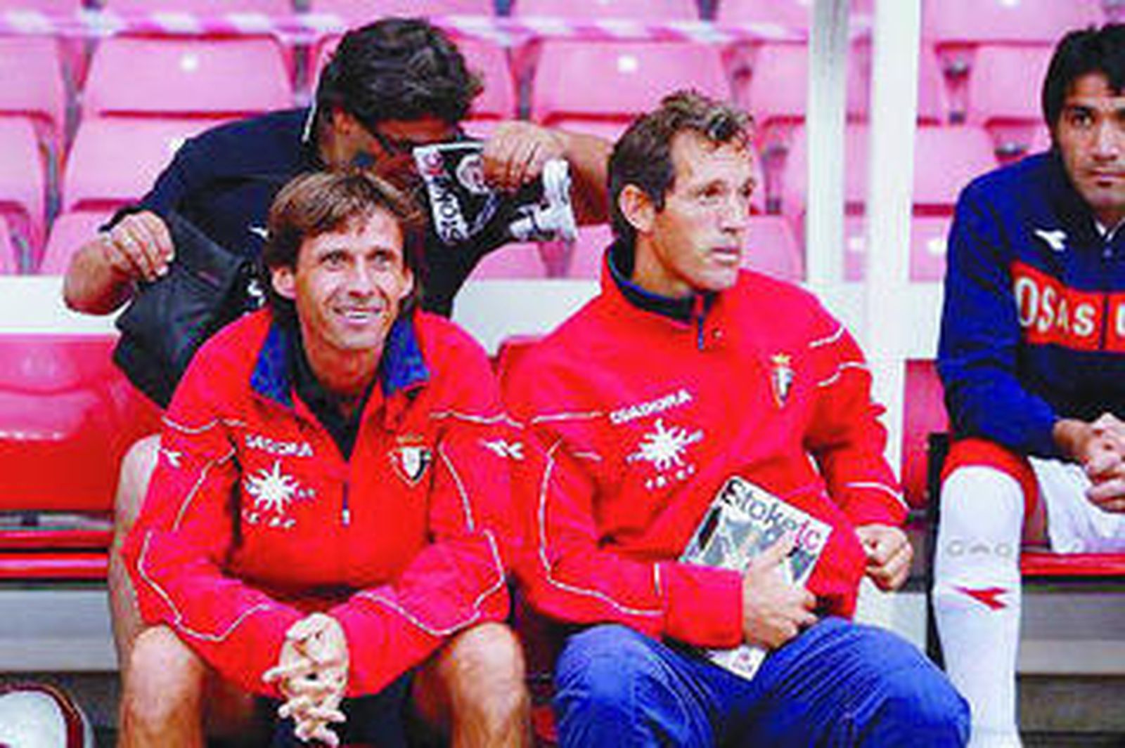 Goikoetxea, en un entrenamiento con el Osasuna.
