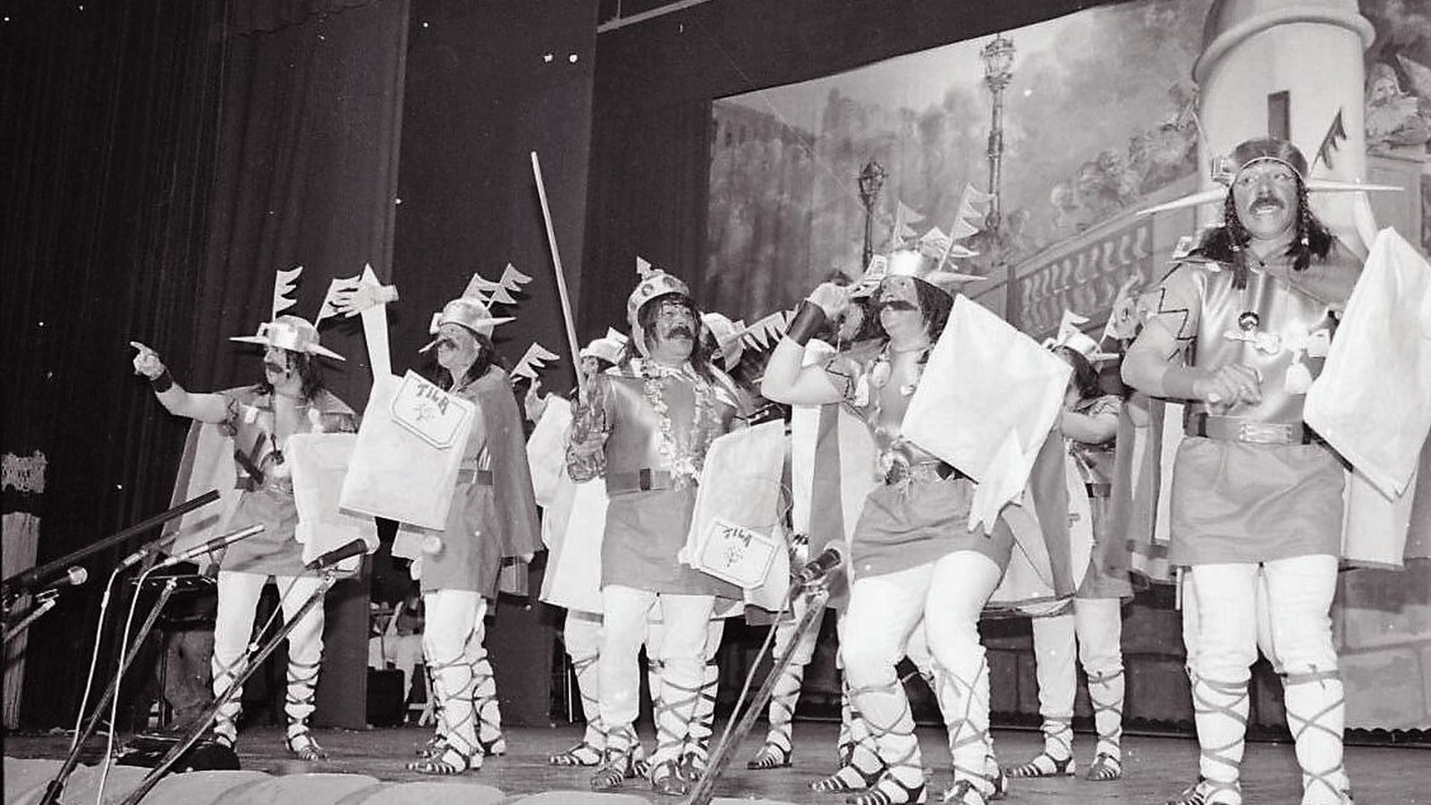 La chirigota 'Atila, rey de los nervios', de 1990.