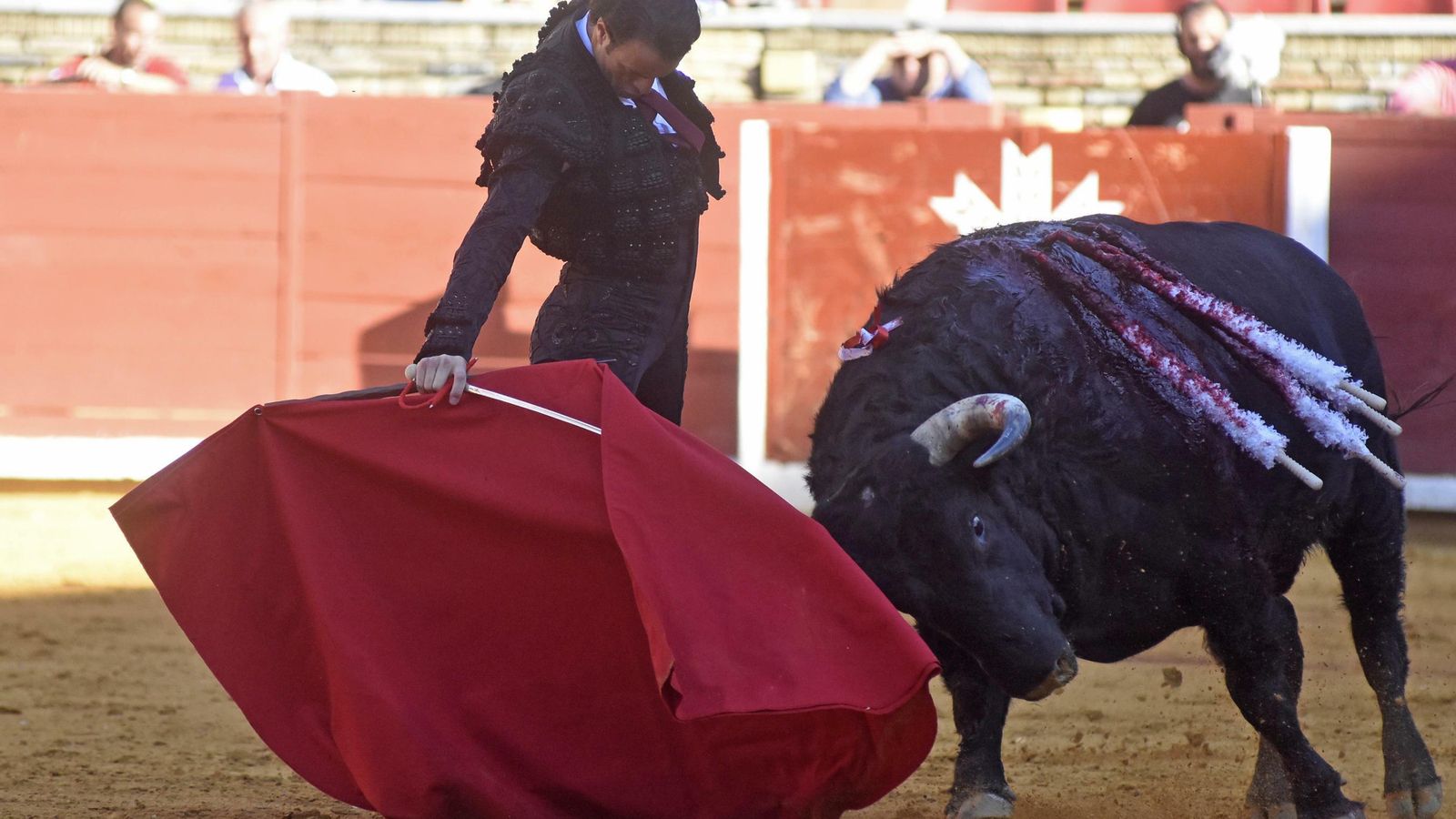 Juan Serrano torea a su primero en Los Califas