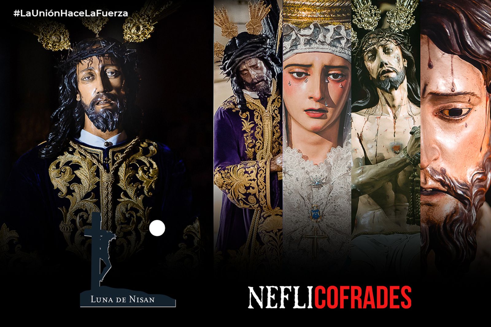 Carátula de algunas imágenes de la Semana Santa de Jerez y Sevilla