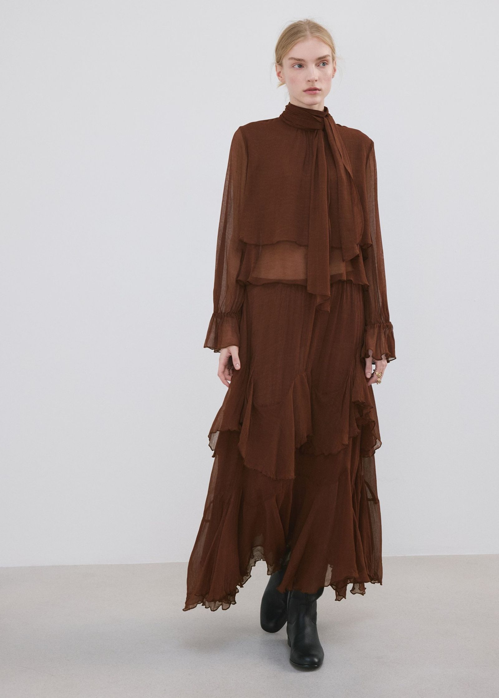 Falda boho de Mango.