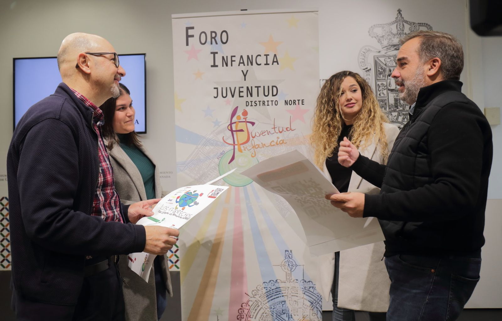 Un momento de la presentación del carnaval en el Ayuntamiento de Granada.