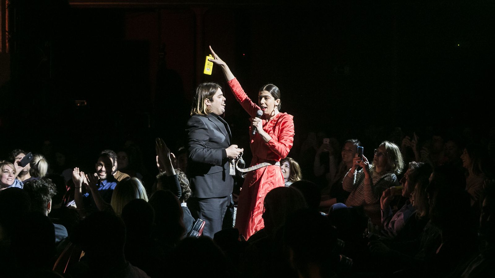 Un momento del espectáculo en el teatro Lara.