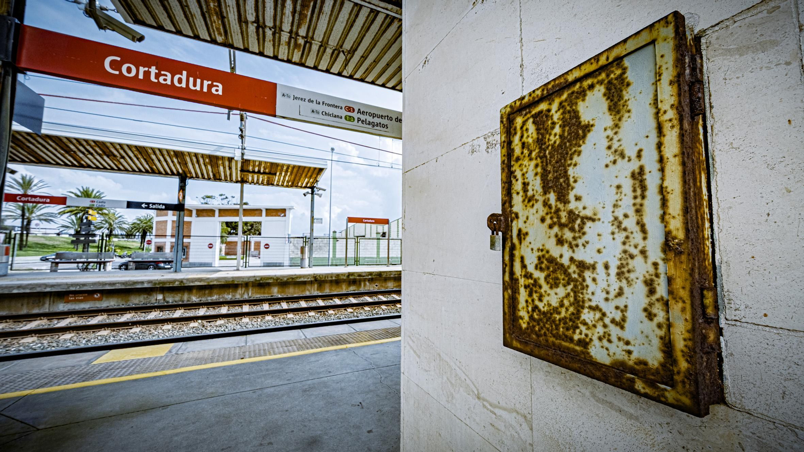 Las imágenes del estado de la estación de trenes en Cortadura