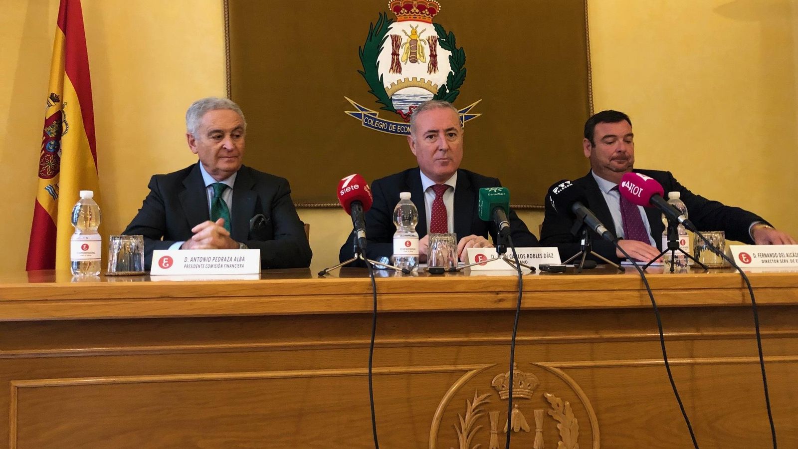 Antonio Pedraza, Juan Carlos Robles y Fernando del Alcázar, este miércoles.