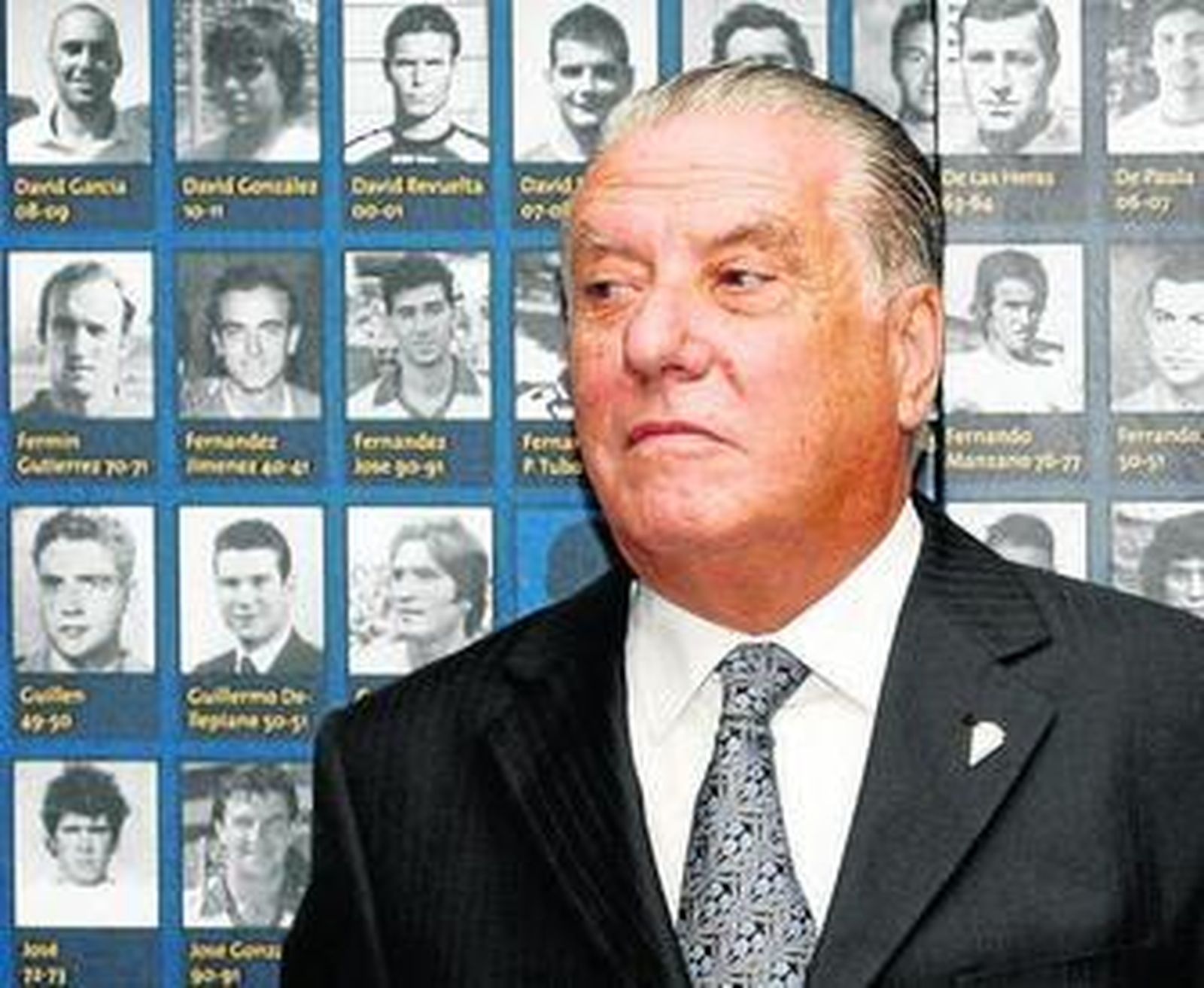 Juan José Pina, en un momento del acto de ayer en el Carranza.