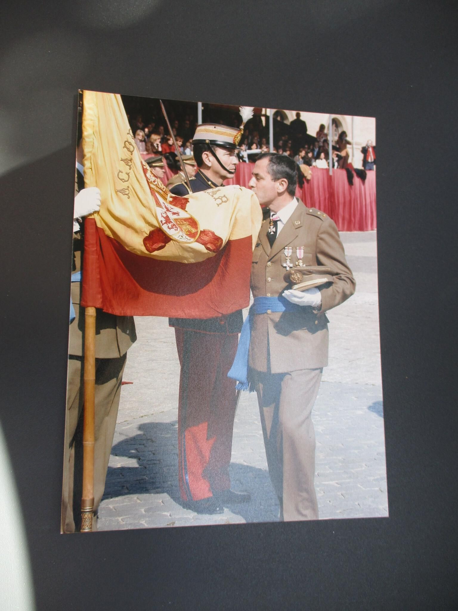 Su ‘rejura’ de bandera a los 25 años de ingresar en el Ejército.