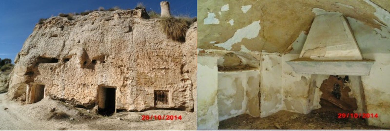 Casas-cueva en la sierra de Jaén.