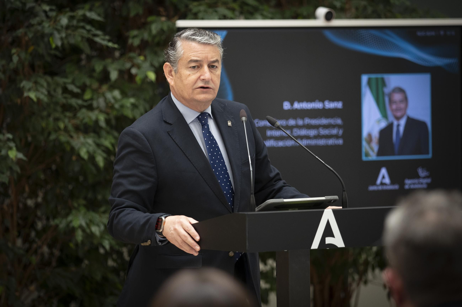 Antonio Sanz en una visita reciente a Granada.