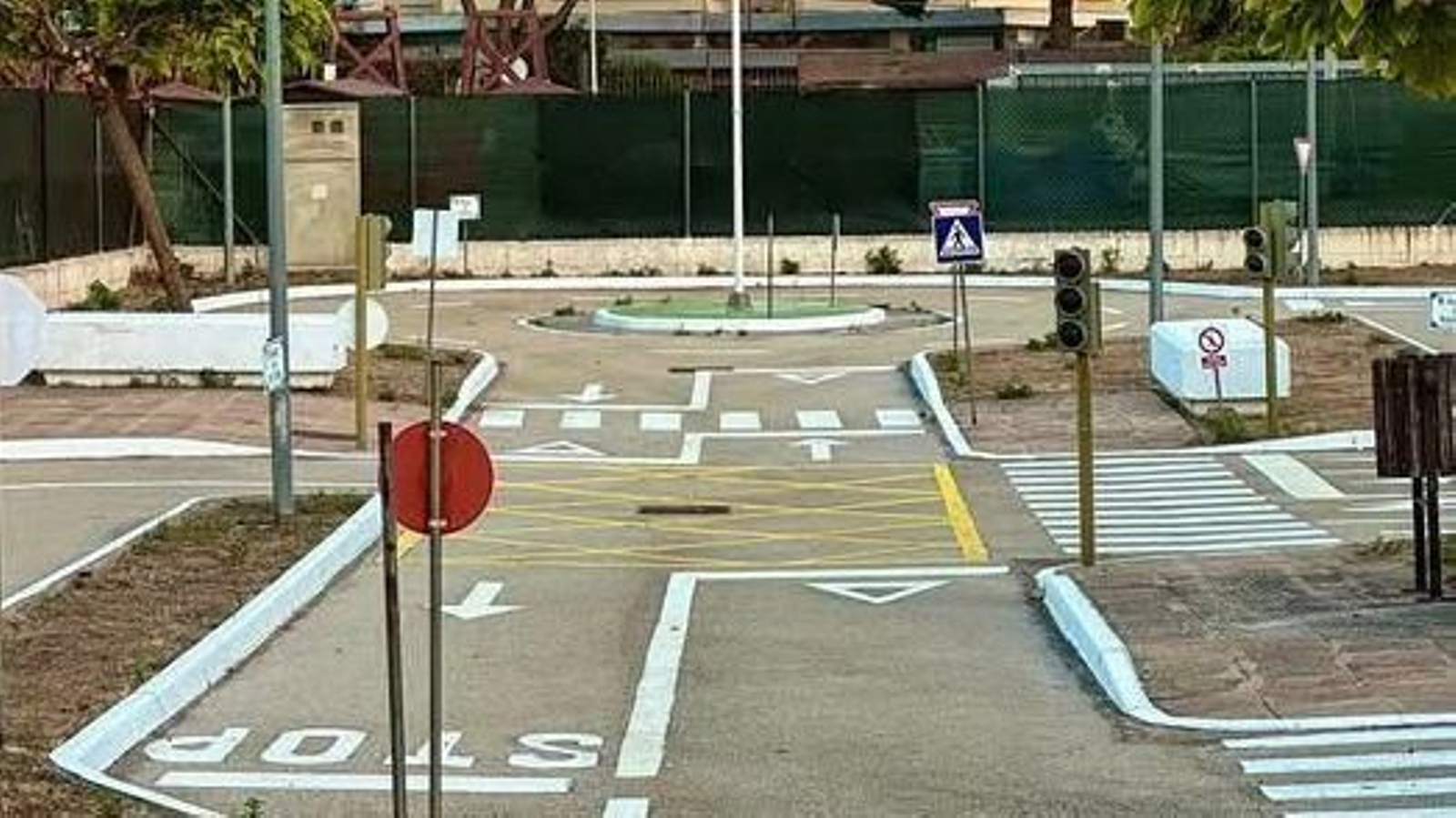 El Parque de Educación Vial situado frente a la Jefatura de la Policía Local.