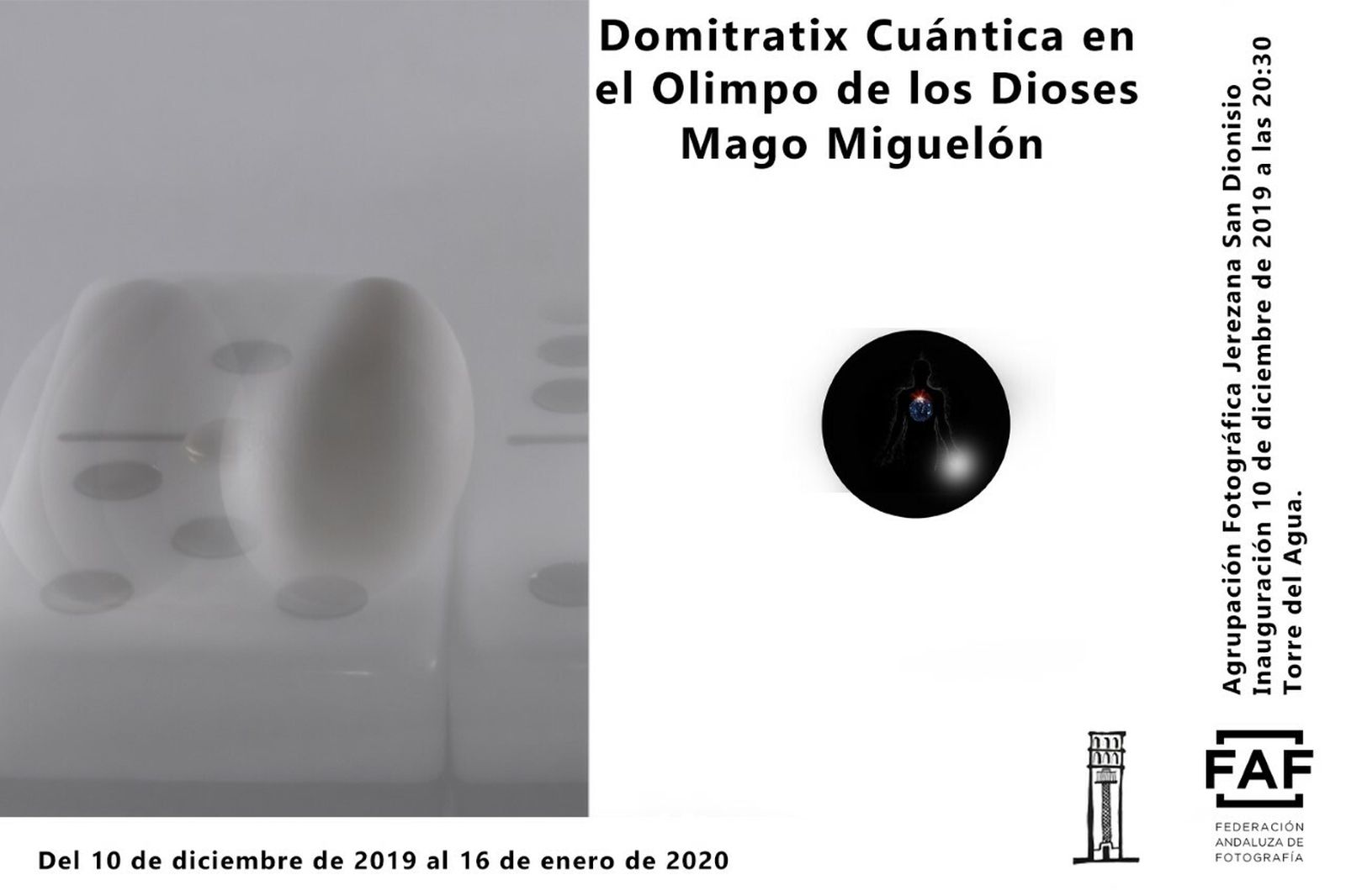 Torre del Agua. Exposición 'Domitratix Cuántica en el Olimpo de los Dioses' de Mago Miguelón. Se podrá visitar hasta el 16 de enero.