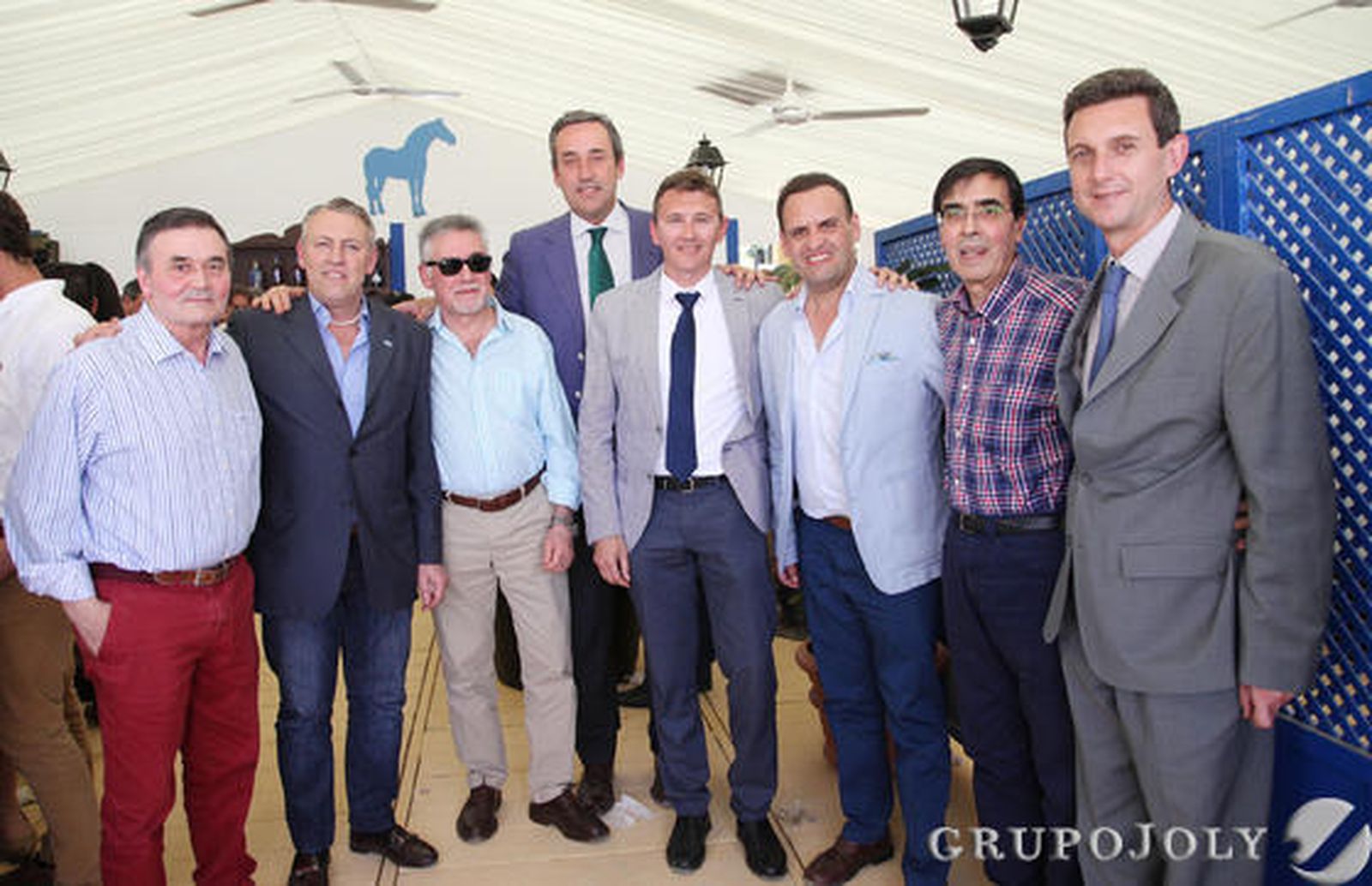 Francisco Ramírez, Mario Naranjo, Juan Antonio Franco, José Gómez, José María Cuevas y Javier Nogueira,  de Distrimedios, y Fernando Caballero, de Transportes Boyacá.

Foto: Vanesa Lobo