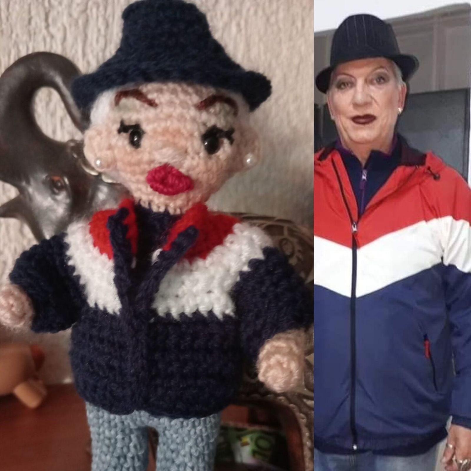 Muñeca de punto de La Moni.