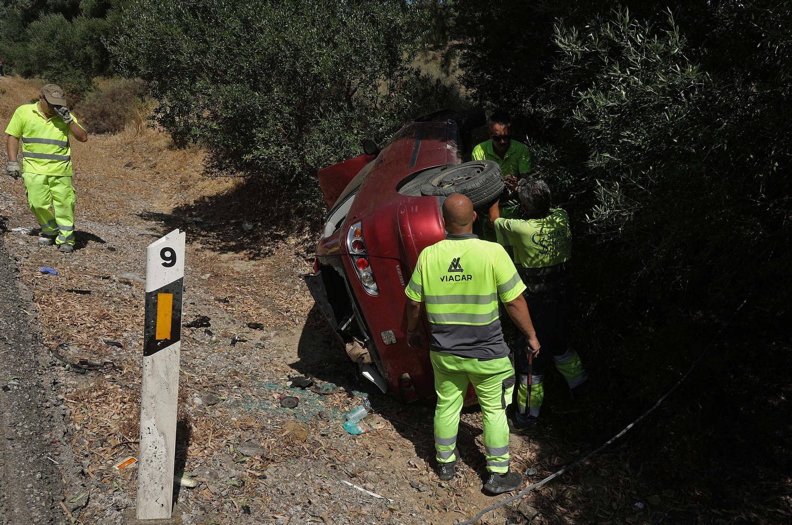 Fotos de la colisión múltiple en la N340 a la altura de El Bujeo Fotos de la colisión múltiple en la N340 a la altura de El Bujeo