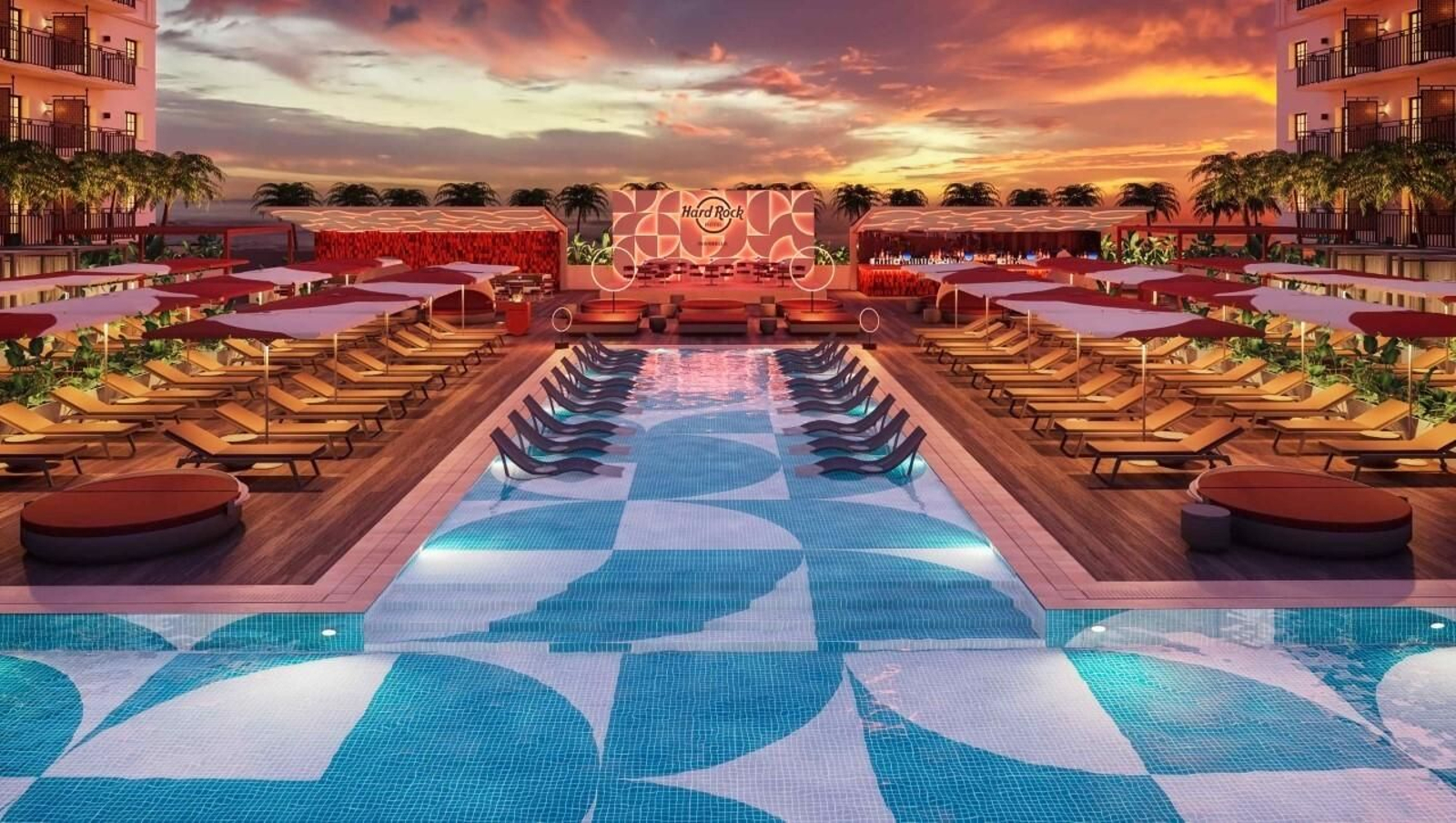 Infografía de cómo quedará una de las zonas del hotel Hard Rock en Marbella.