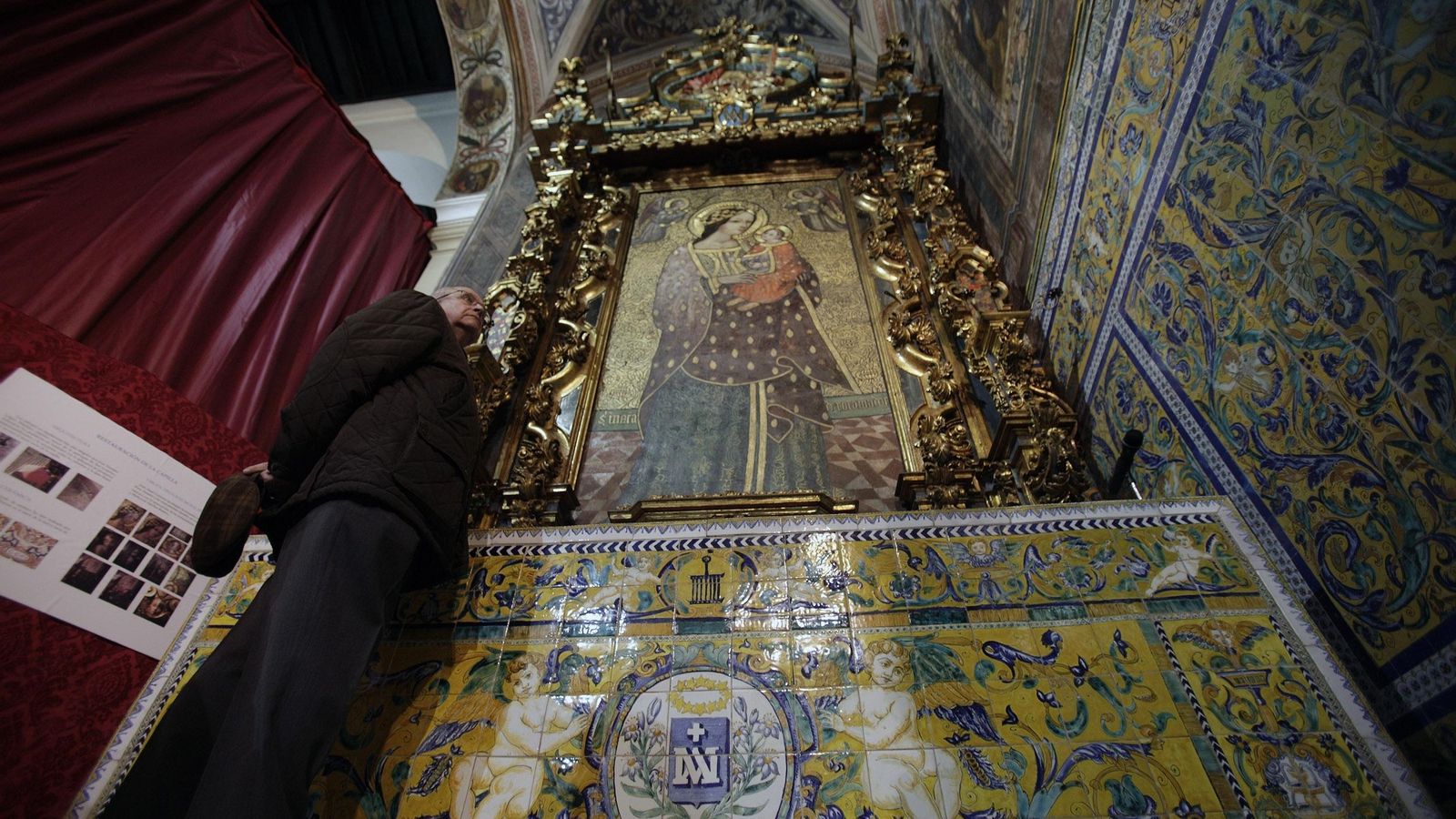 La pintura de la Virgen de Roca-Amador en la parroquia de San Lorenzo.