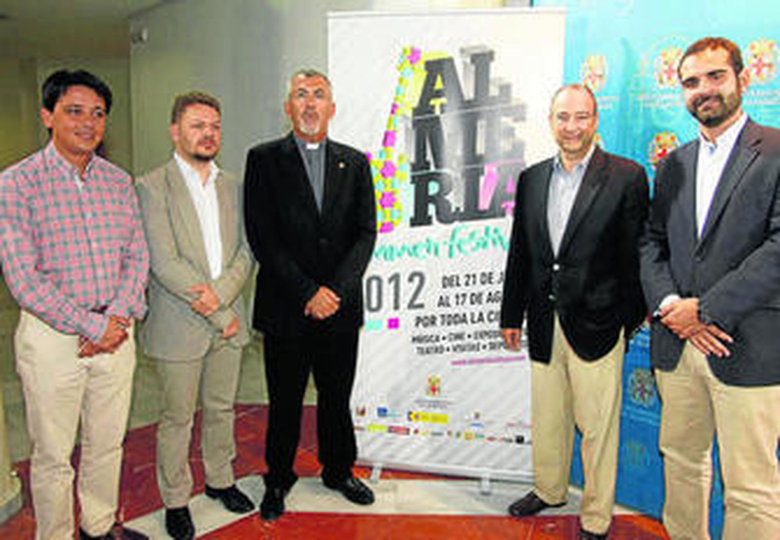 Luis Rogelio Rodríguez con Tomás Cano, Ramón Fernández-Pacheco, José Vélez y Manuel Guzmán.