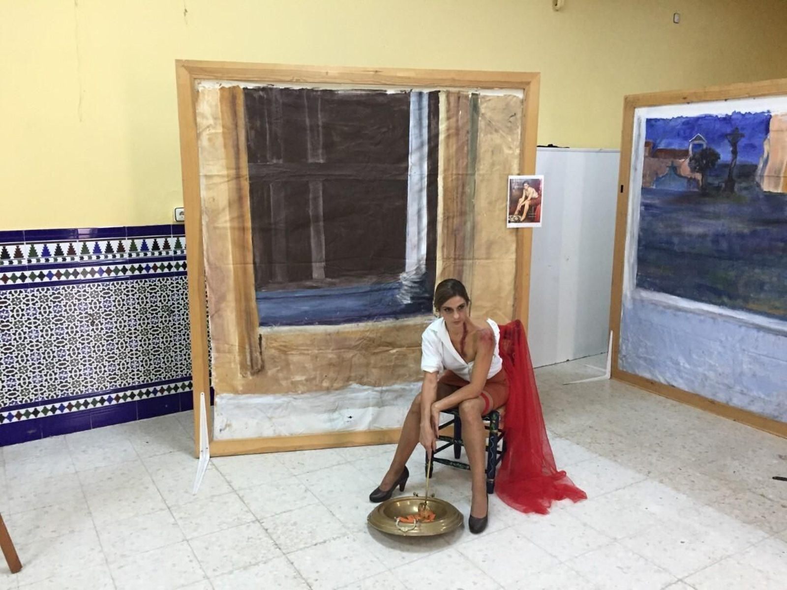 Representación de la obra de arte 'La Chiquita Piconera', de Julio Romero de Torres.