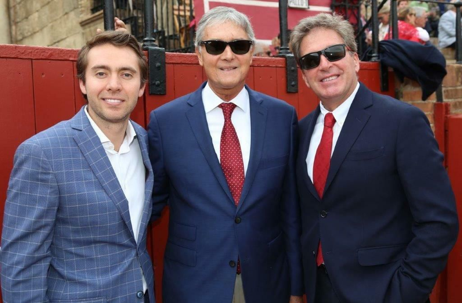 Felipe Franco, Fernando Roca Rey (padre del torero) y Michael Woodman.