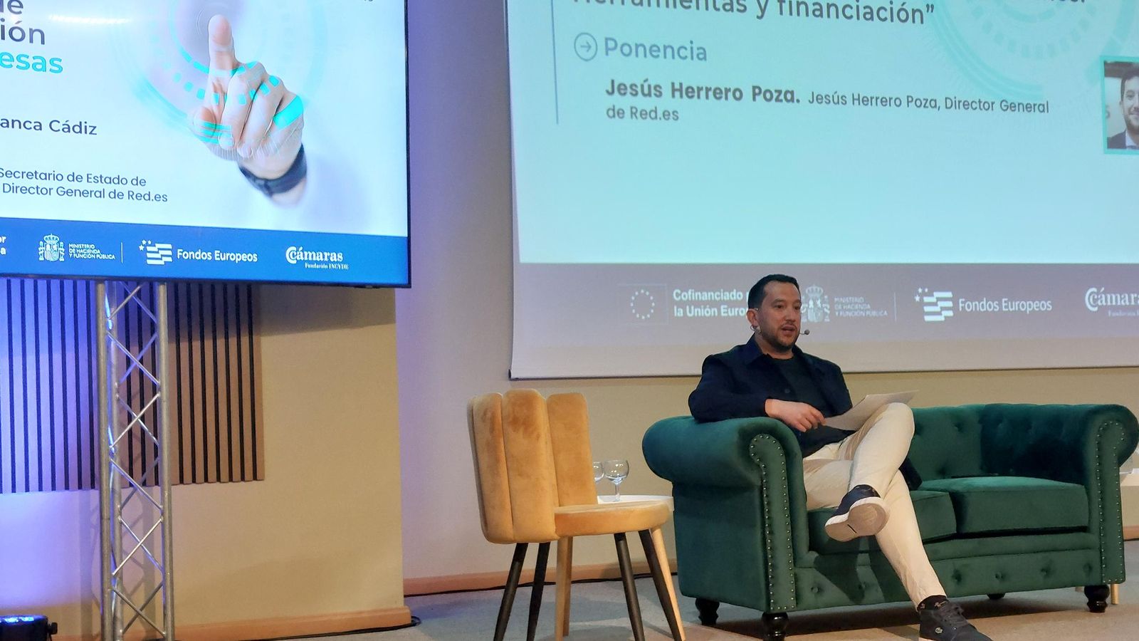 Jesús Herrero, director general de Red.es, en unas jornadas de Zona Franca de Cádiz.