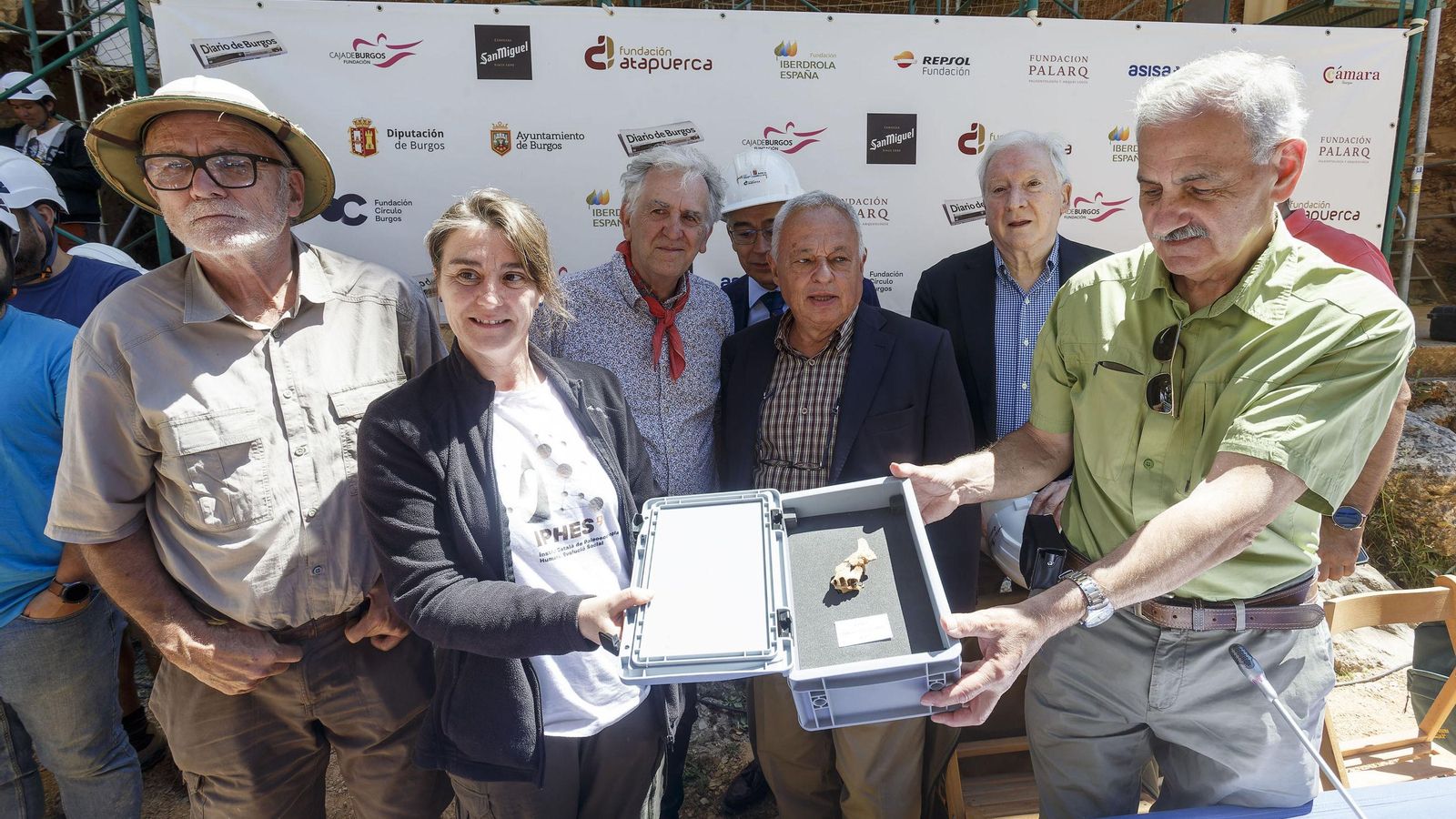 El equipo del hallazgo de Atapuerca. El equipo del hallazgo de Atapuerca.