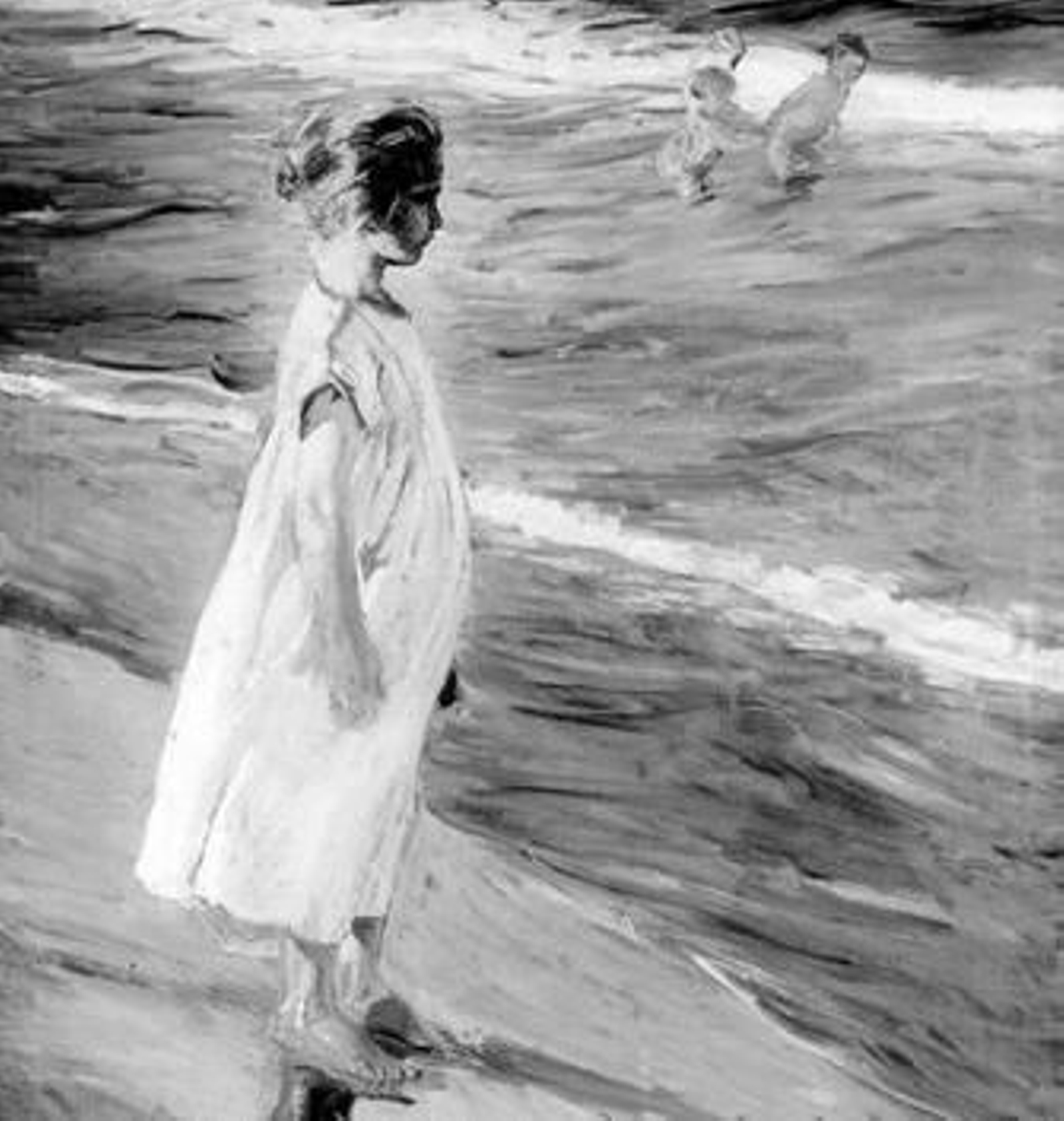 Obra de Joaquín Sorolla titulada 'Niña en la playa'.
