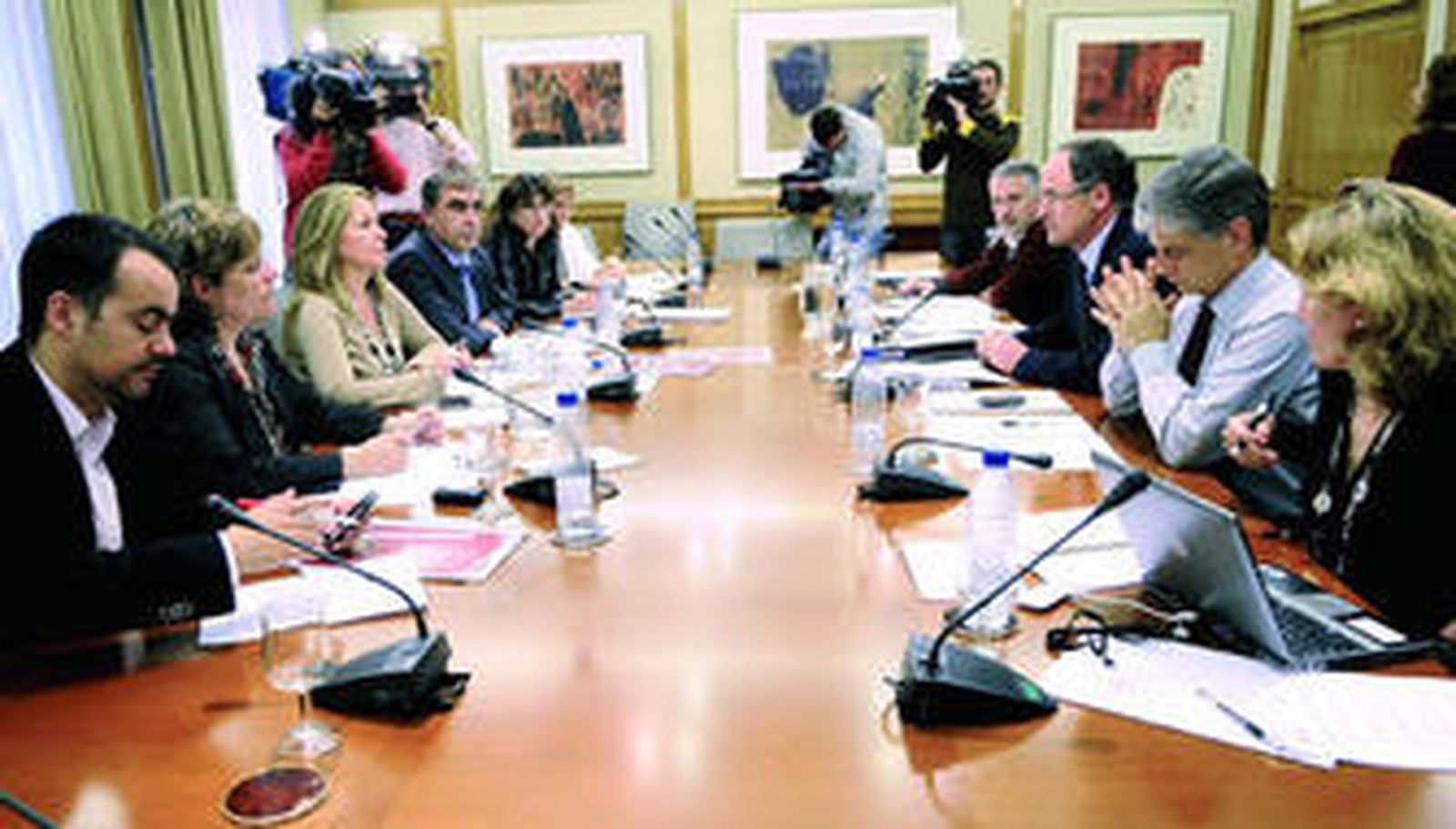 Una familia, ayer, en Ciudad de México.