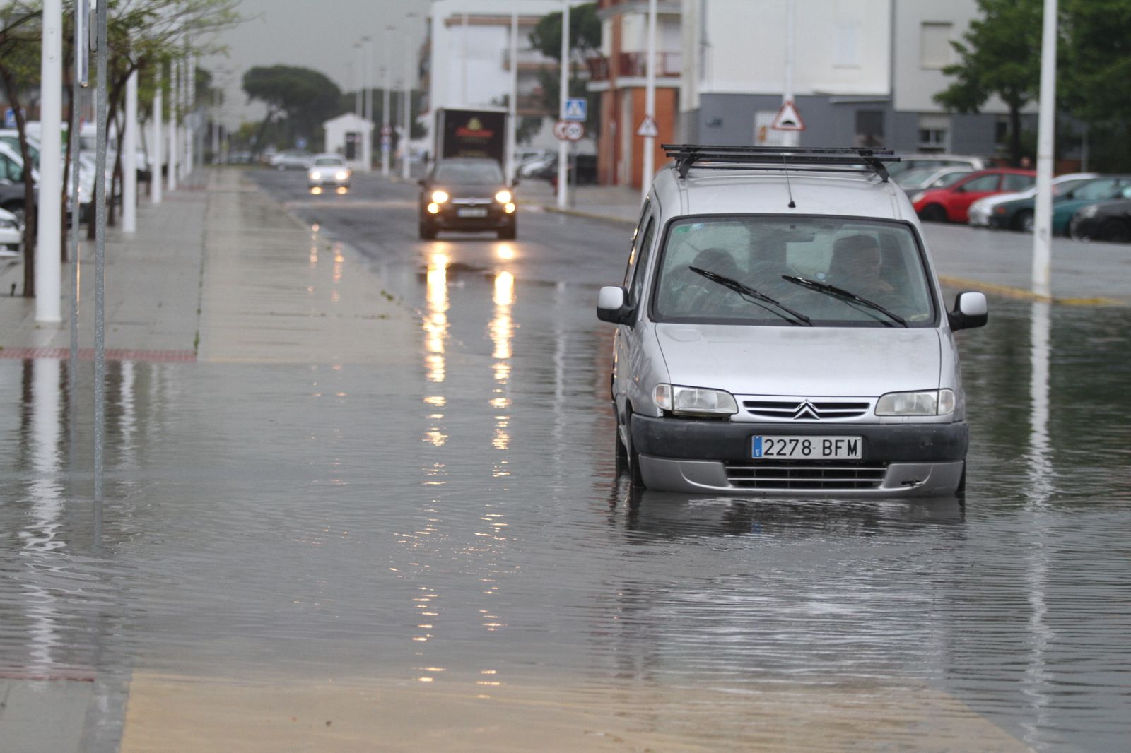 Imágenes de las consecuencias de las lluvias en Punta Umbría