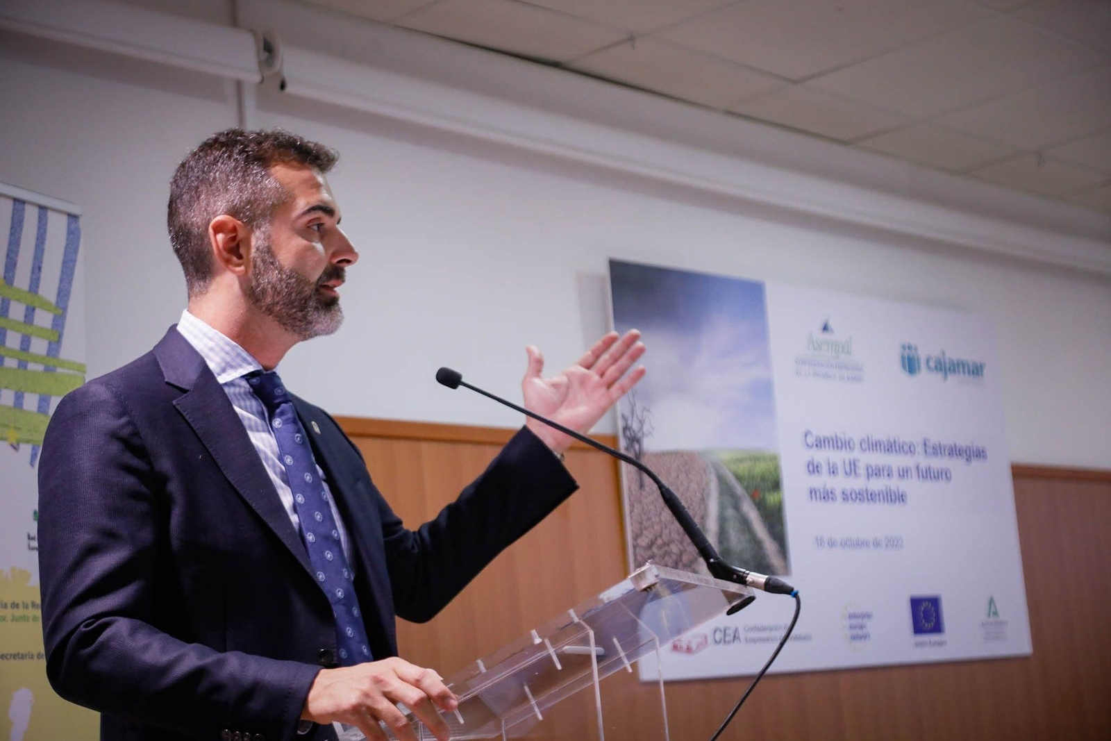 El portavoz del Gobierno, Ramón Fernández-Pacheco, en un acto este miércoles en Almería.