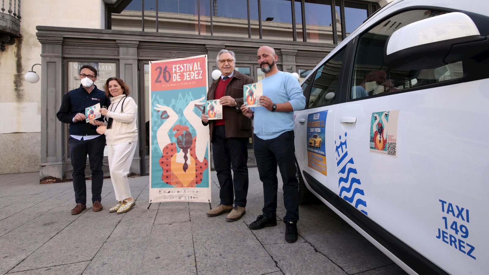 Isamay Benavente y Francisco Camas, con Alejandro García y Jesús Jiménez.