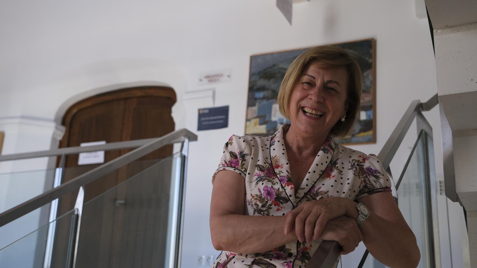 Cándida Martínez en la Escuela de Música del convento de San Luis.