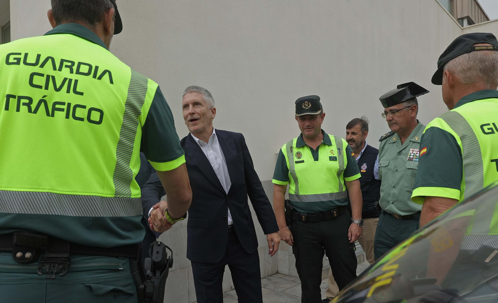 Fotos de la visita de Grande - Marlaska al dispositivo de la OPE en el Puerto de Tarifa