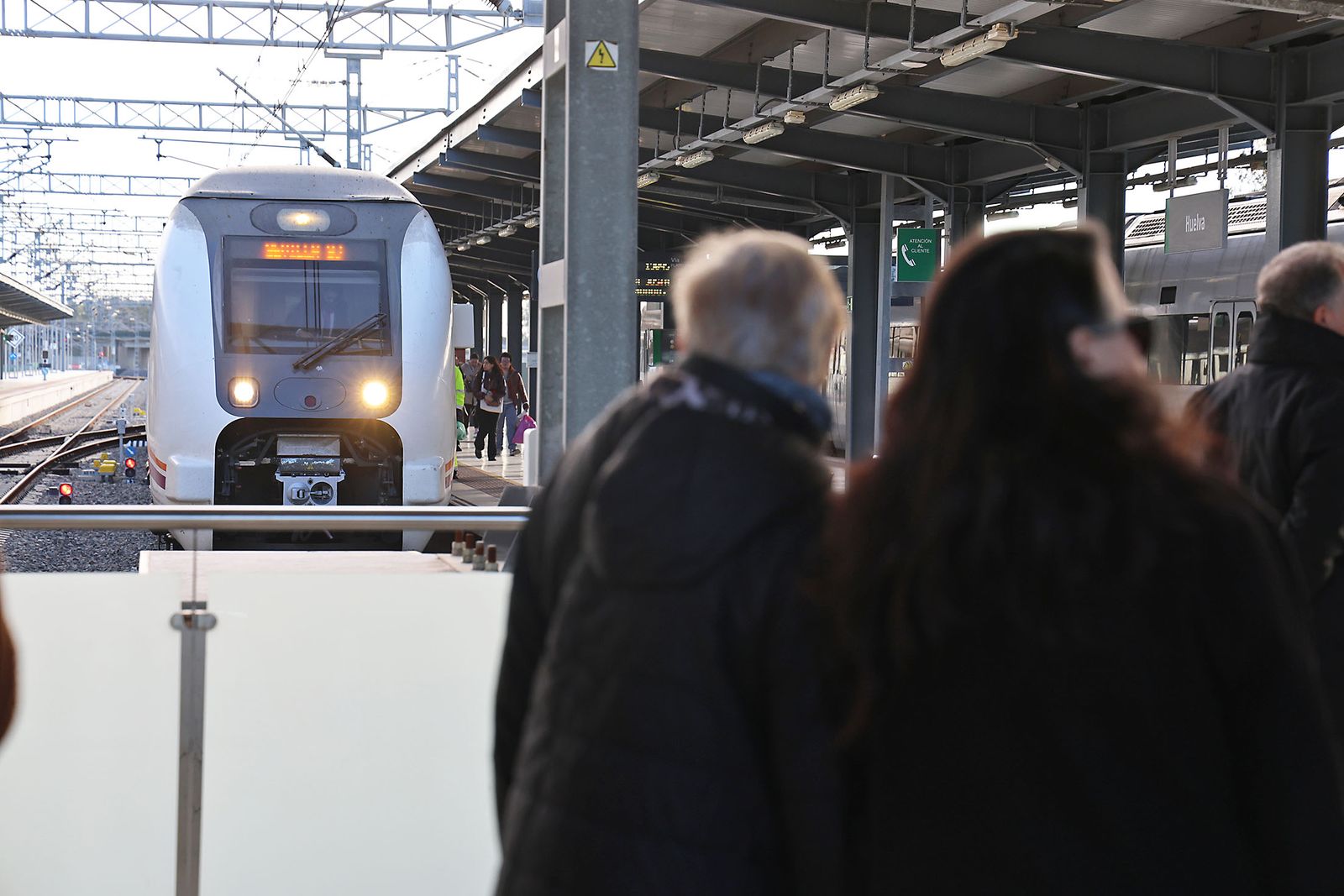 La estación de Huelva la mañana siguiente del trágico accidente