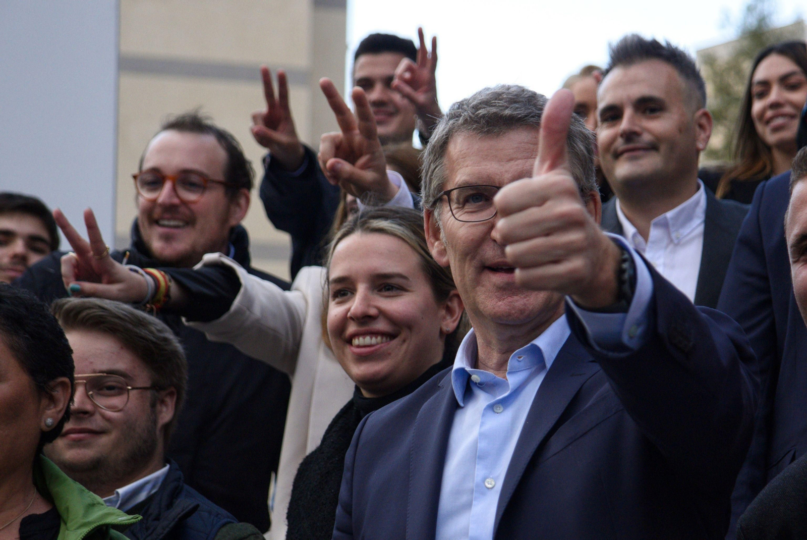 Alberto Núñez Feijóo, en Cornellá.