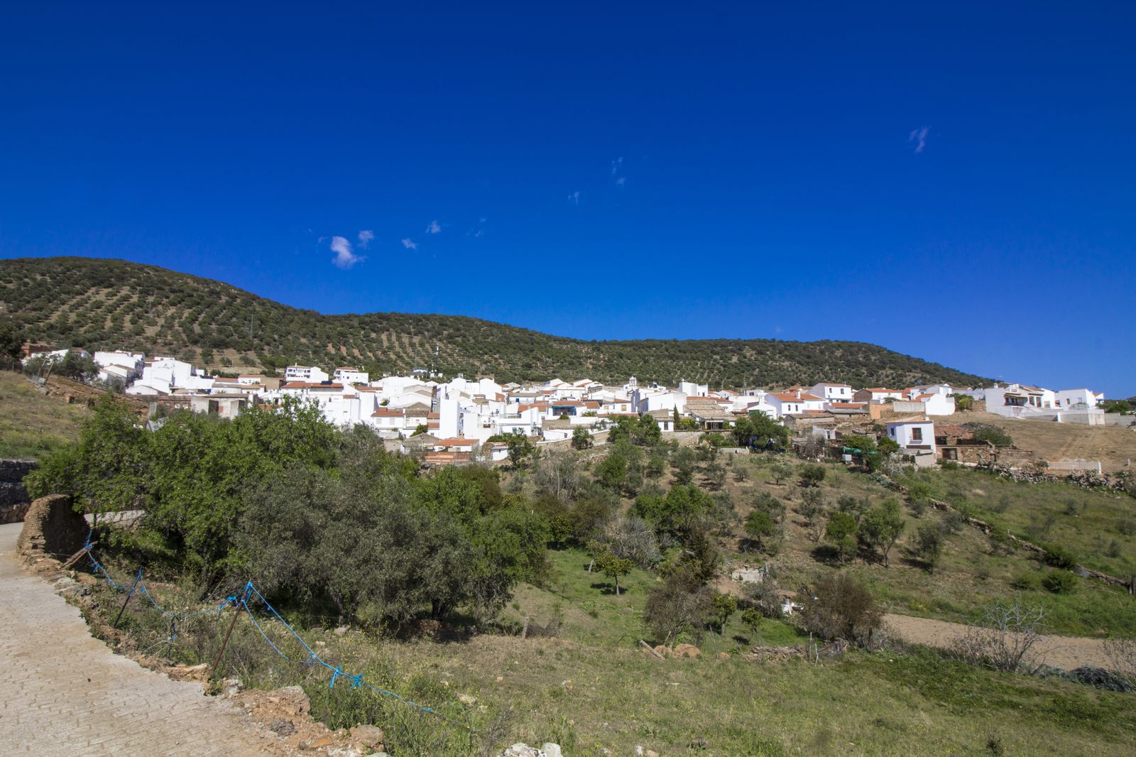 Panorámica de la localidad de Villaharta, en el Alto Guadiato.