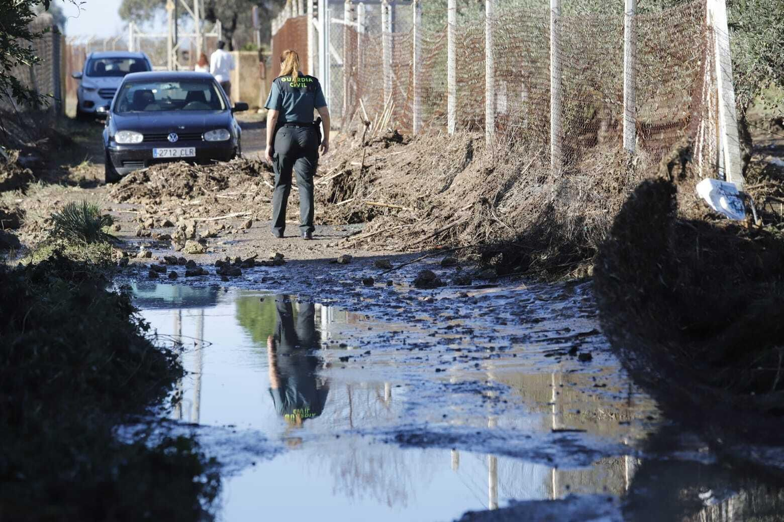 Las imágenes de las grandes inundaciones en Los Palmares entre San Juan y Trigueros