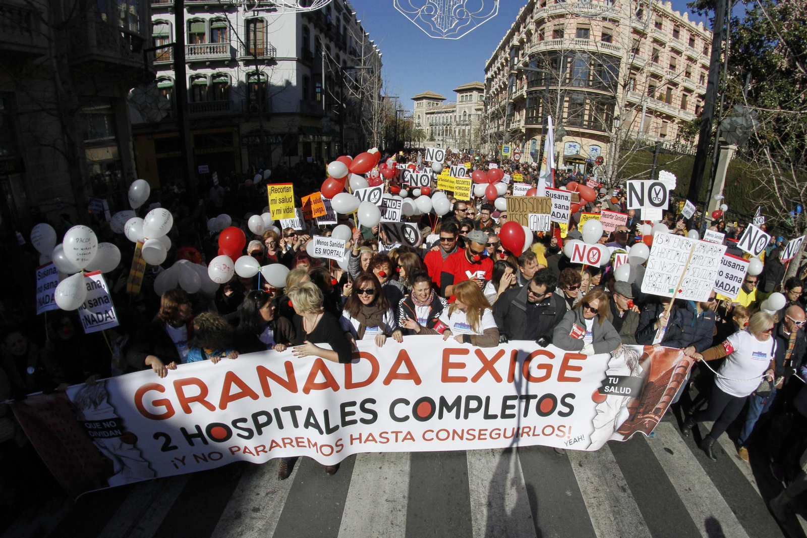 La marea blanca, en Granada