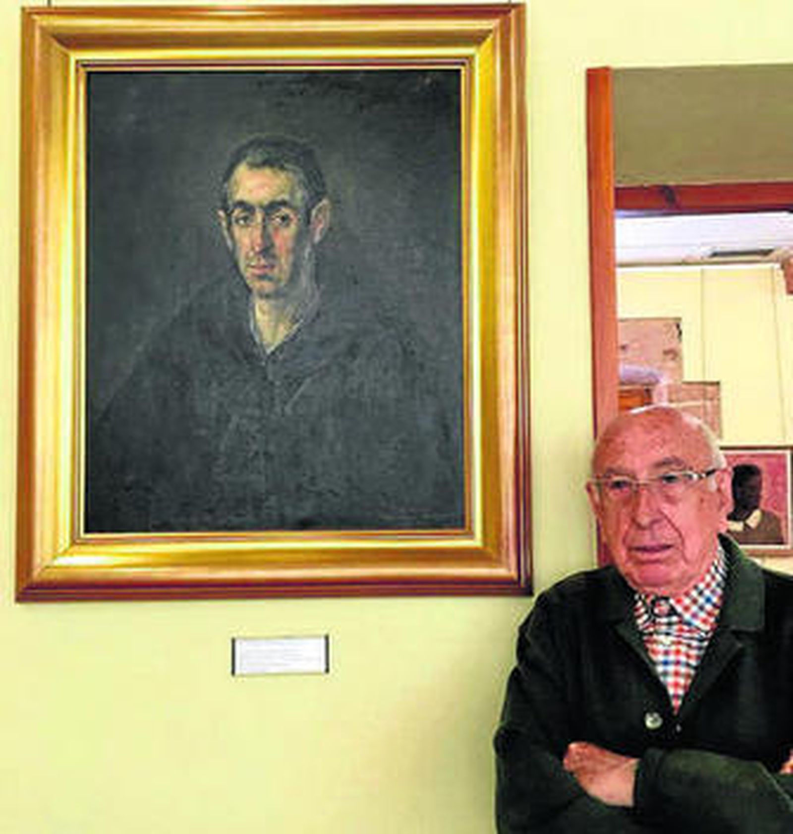 Anastasio Campoy  con su retrato.