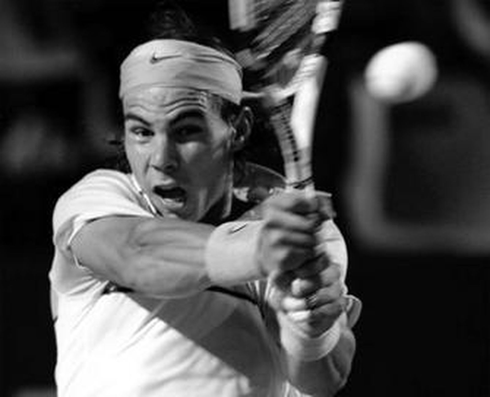 Rafa Nadal, durante su encuentro de ayer.