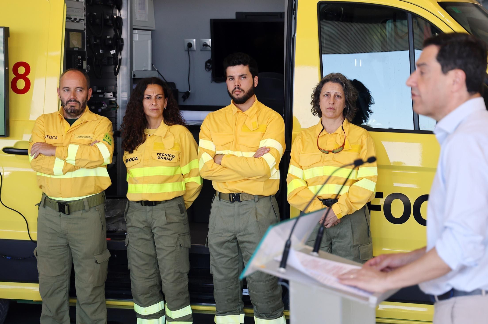 Imágenes de la presentación del Plan Infoca 2024 de prevención de incendios forestales