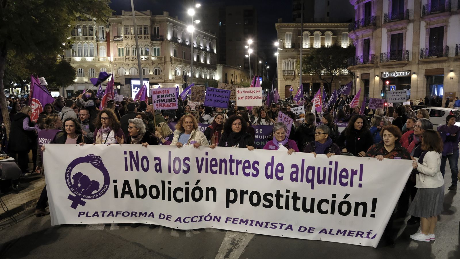 Imágenes de las manifestaciones por el Día de la Mujer en Almería